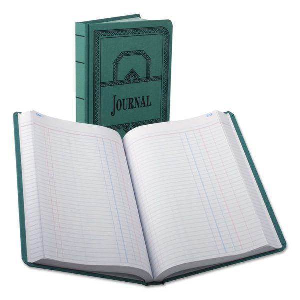 Account Journal, Journal-Style Rule, Blue Cover, 11.75 X 7.25 Sheets, 500 Sheets/book