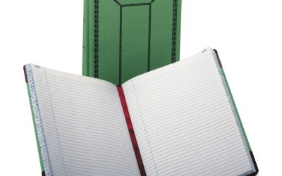 Account Record Book, Record-Style Rule, Green/black/red Cover, 12.13 X 7.44 Sheets, 300 Sheets/book