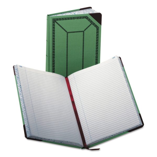 Account Record Book, Record-Style Rule, Green/black/red Cover, 12.13 X 7.44 Sheets, 300 Sheets/book