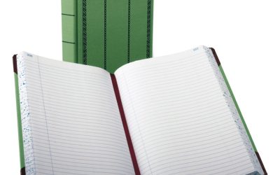 Account Record Book, Record-Style Rule, Green/black/red Cover, 12.13 X 7.44 Sheets, 500 Sheets/book