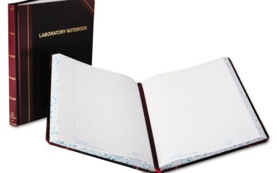 Laboratory Notebook, Data/Lab-Record Format, Black/Red Cover, (150) 10.38 x 8.13 Sheets