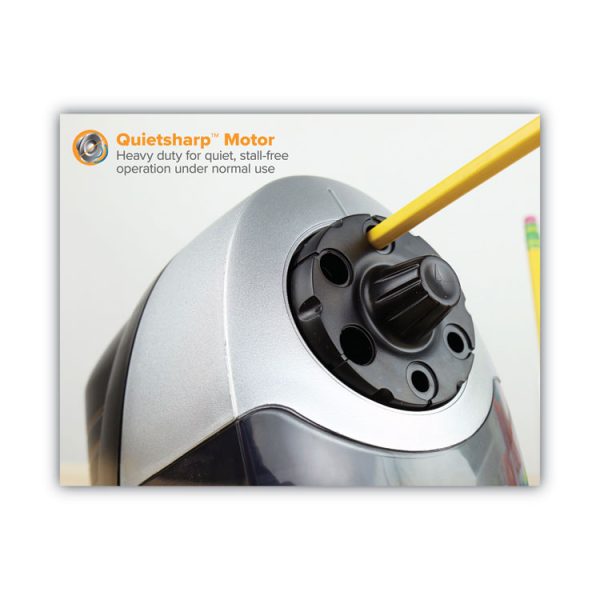 Super Pro 6 Commercial Electric Pencil Sharpener, Ac-Powered, 6.13 X 10.69 X 9, Gray/black - Image 5