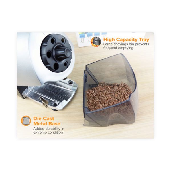 Super Pro 6 Commercial Electric Pencil Sharpener, Ac-Powered, 6.13 X 10.69 X 9, Gray/black - Image 3