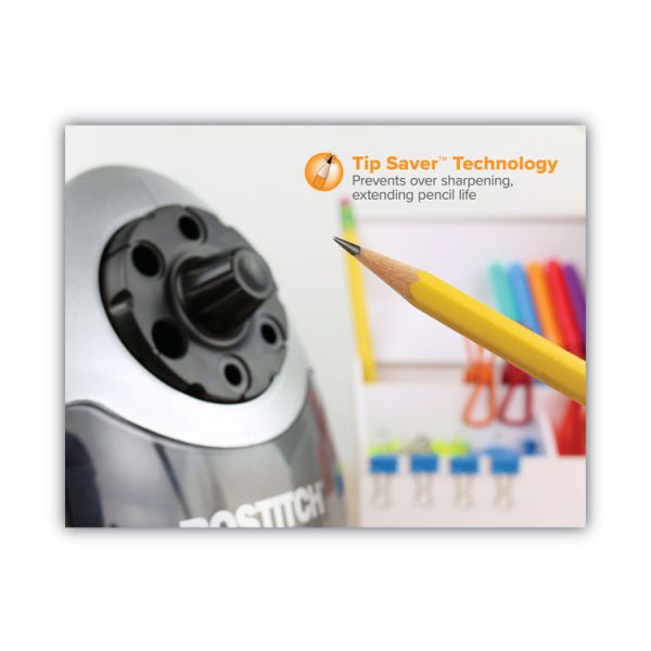 Super Pro 6 Commercial Electric Pencil Sharpener, Ac-Powered, 6.13 X 10.69 X 9, Gray/black - Image 8