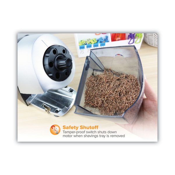 Super Pro 6 Commercial Electric Pencil Sharpener, Ac-Powered, 6.13 X 10.69 X 9, Gray/black - Image 6