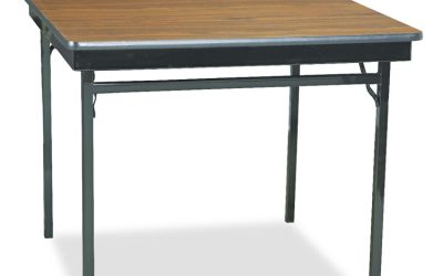 Special Size Folding Table, Square, 36w X 36d X 30h, Walnut/black