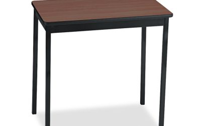 Utility Table, Rectangular, 30w X 18d X 30h, Walnut/black