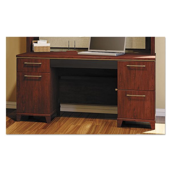 Enterprise Collection Double Pedestal Desk, 60" X 28.63" X 29.75", Harvest Cherry, (box 2 Of 2) - Image 2