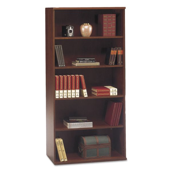 Series C Collection Bookcase, Five-Shelf, 35.63w x 15.38d x 72.78h, Hansen Cherry - Image 5