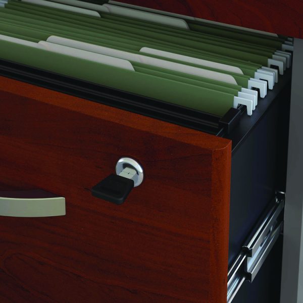 Series C Mobile Pedestal File, Left/right, 3-Drawers: Box/box/file, Legal/letter/a4/a5, Cherry/gray, 15.75" X 20.25" X 27.88" - Image 5