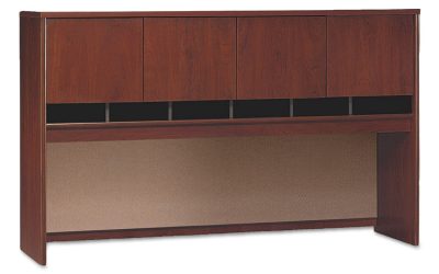 Series C Collection 4 Door 72w Hutch, Box 2 Of 2, 71.13w X 15.38d X 43.13h, Hansen Cherry/graphite Gray