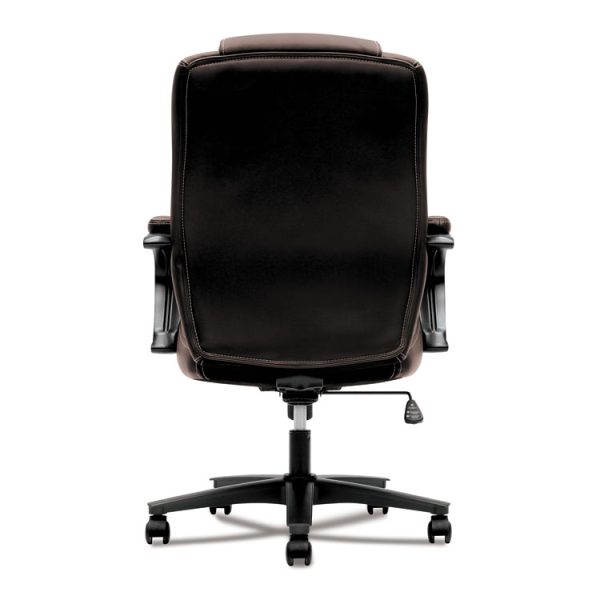 Hvl402 Series Executive High-Back Chair, Supports Up To 250 Lb, 17" To 21" Seat Height, Brown Seat/back, Black Base - Image 5