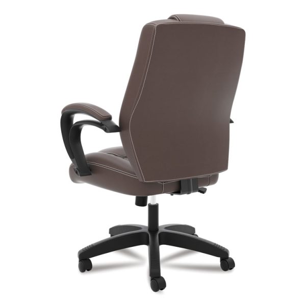 Hvl402 Series Executive High-Back Chair, Supports Up To 250 Lb, 17" To 21" Seat Height, Brown Seat/back, Black Base - Image 6