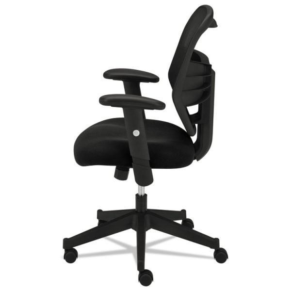 Vl531 Mesh High-Back Task Chair With Adjustable Arms, Supports Up To 250 Lb, 18" To 22" Seat Height, Black - Image 5
