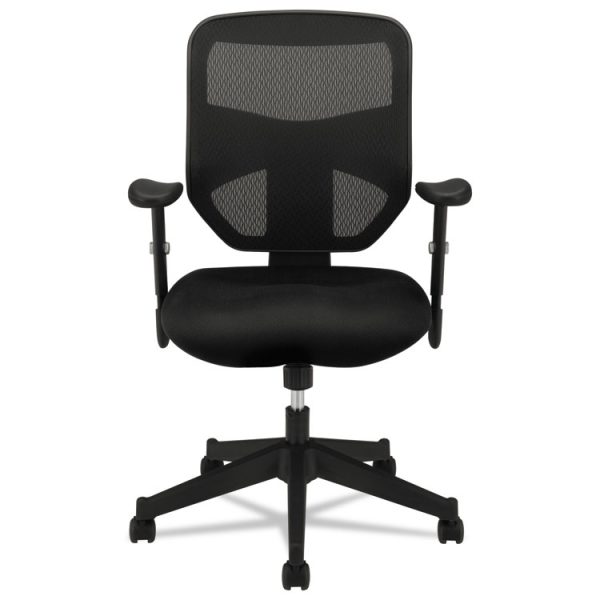 Vl531 Mesh High-Back Task Chair With Adjustable Arms, Supports Up To 250 Lb, 18" To 22" Seat Height, Black - Image 3