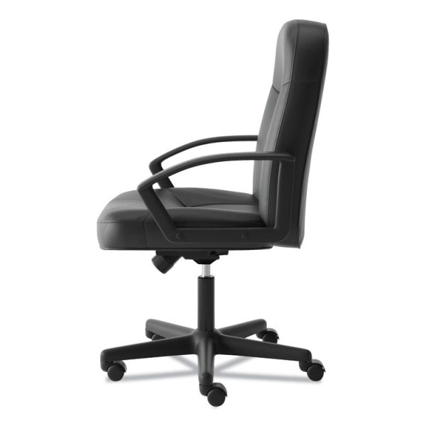 Hvl601 Series Executive High-Back Leather Chair, Supports Up To 250 Lb, 17.44" To 20.94" Seat Height, Black - Image 2