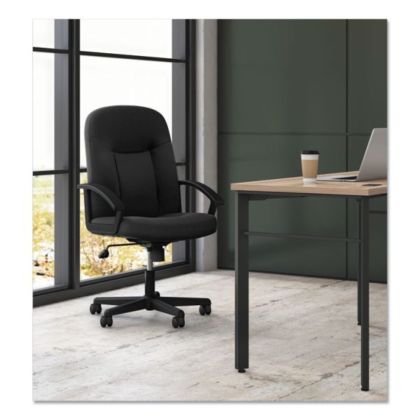 Hvl601 Series Executive High-Back Chair, Supports Up To 250 Lb, 17.44" To 20.94" Seat Height, Black - Image 6