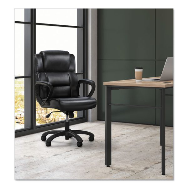 Mid-Back Executive Chair, Supports Up To 225 Lb, 19" To 23" Seat Height, Black - Image 7