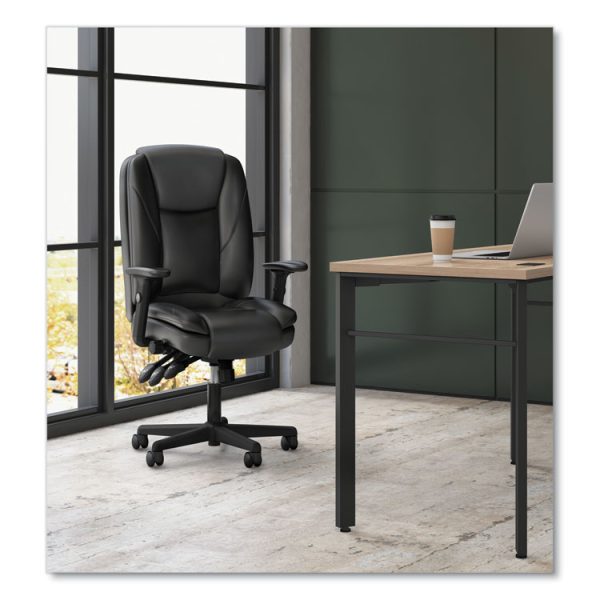 High-Back Executive Chair, Supports Up To 225 Lb, 17" To 20" Seat Height, Black - Image 7