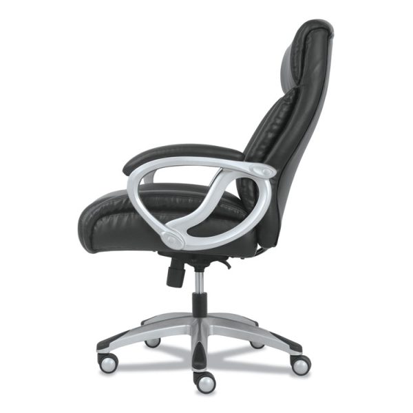 3-Forty-One Big And Tall Chair, Supports Up To 400 Lb, 19" To 22" Seat Height, Black Seat/back, Chrome Base - Image 4