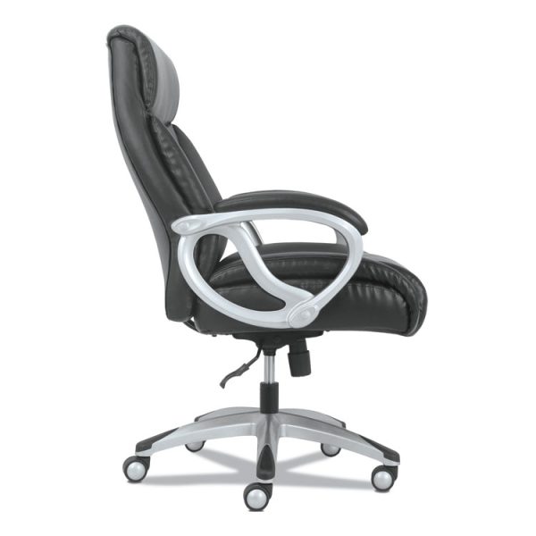 3-Forty-One Big And Tall Chair, Supports Up To 400 Lb, 19" To 22" Seat Height, Black Seat/back, Chrome Base - Image 3