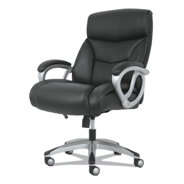 3-Forty-One Big And Tall Chair, Supports Up To 400 Lb, 19" To 22" Seat Height, Black Seat/back, Chrome Base - Image 2