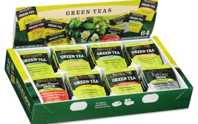 Green Tea Assortment, Tea Bags, 64/box, 6 Boxes/carton