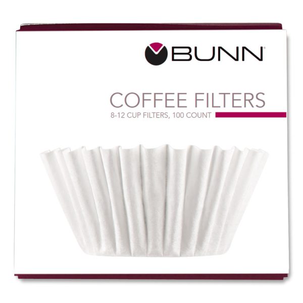 Coffee Filters, 8 To 12 Cup Size, Flat Bottom, 100/pack, 12 Packs/carton - Image 3