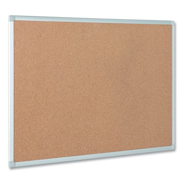 Earth Cork Board, 24 x 18, Tan Surface, Silver Aluminum Frame - Image 7