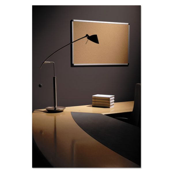 Value Cork Bulletin Board with Aluminum Frame, 24 x 36, Tan Surface, Silver Aluminum Frame - Image 6