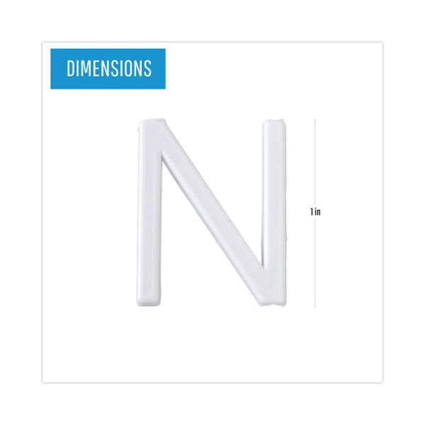White Plastic Set of Letters, Numbers and Symbols, Uppercase, 1"h - Image 2