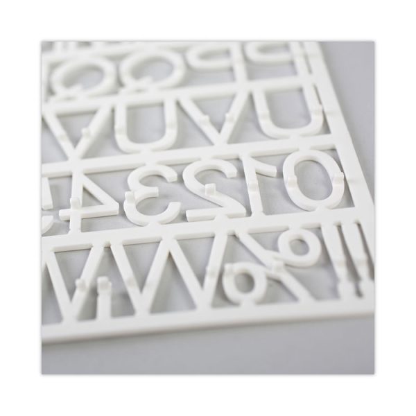 White Plastic Set of Letters, Numbers and Symbols, Uppercase, 1"h - Image 3