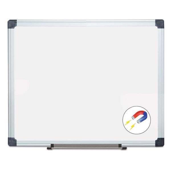 Porcelain Value Dry Erase Board, 24 x 36, White Surface, Silver Aluminum Frame - Image 4