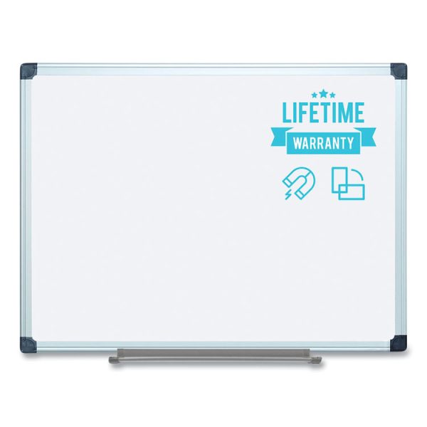 Porcelain Value Dry Erase Board, 36 x 48, White Surface, Silver Aluminum Frame - Image 2