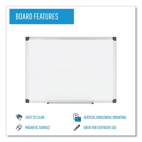 Porcelain Value Dry Erase Board, 36 x 48, White Surface, Silver Aluminum Frame - Image 4
