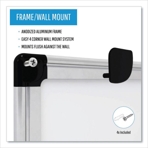 Porcelain Value Dry Erase Board, 36 x 48, White Surface, Silver Aluminum Frame - Image 5