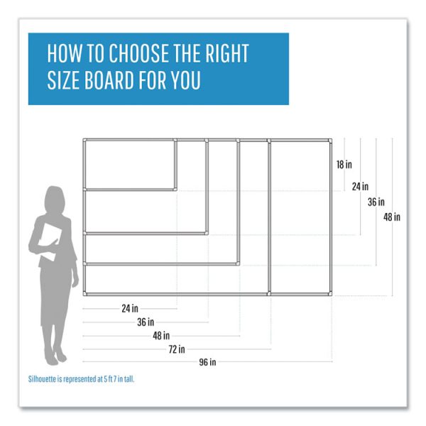 Porcelain Value Dry Erase Board, 36 x 48, White Surface, Silver Aluminum Frame - Image 7