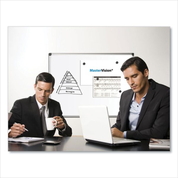 Porcelain Value Dry Erase Board, 36 x 48, White Surface, Silver Aluminum Frame - Image 8