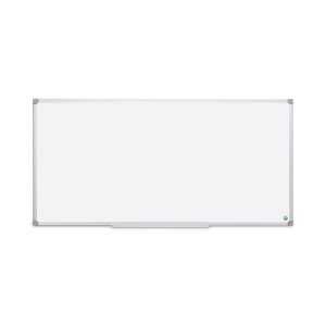 Earth Silver Easy-Clean Dry Erase Board, 96 x 48, White Surface, Silver Aluminum Frame
