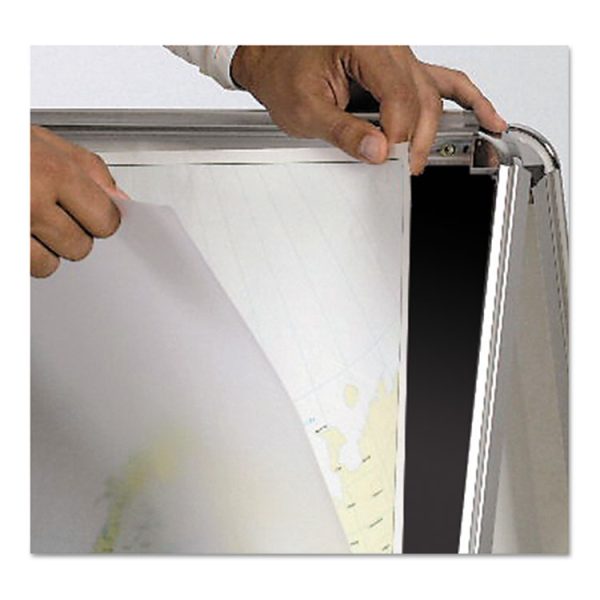 Wet Erase Board, Double Sided, 23 x 33, 42" Tall, Black Surface, Silver Aluminum Frame - Image 3
