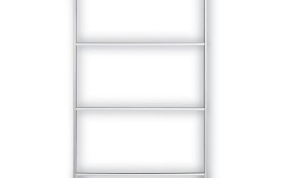 Protector Series Mobile Glass Panel Divider, 49 X 22 X 69, Clear/aluminum