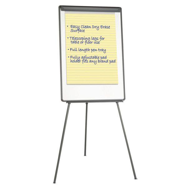 Basic Tripod Melamine Presentation Easel, 22.5 x 42, White/Black - Image 5