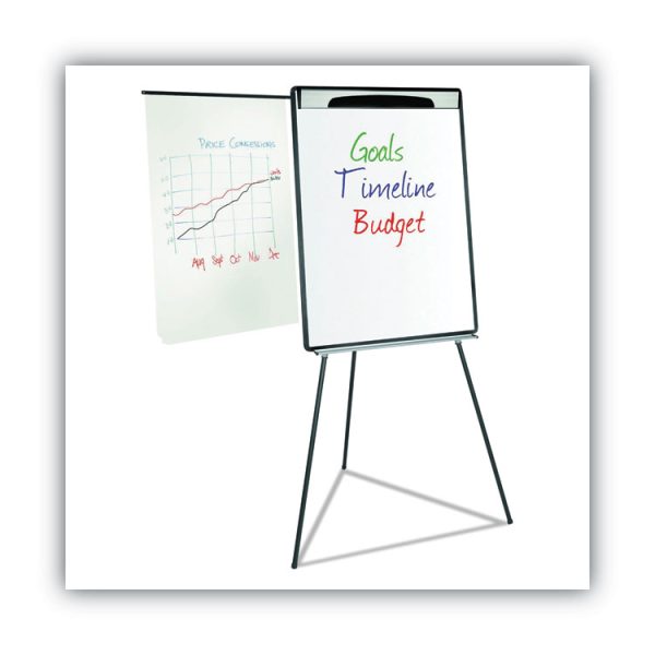 Magnetic Gold Ultra Dry Erase Tripod Easel with Extension Arms, 32" to 72", Black/Silver - Image 4