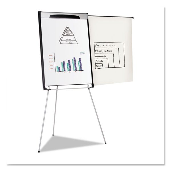 Tripod Extension Bar Magnetic Dry-Erase Easel, 39" To 72" High, Black/silver - Image 3