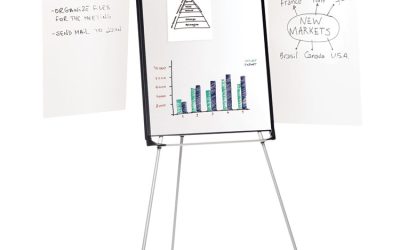 Tripod Extension Bar Magnetic Dry-Erase Easel, 39″ To 72″ High, Black/silver