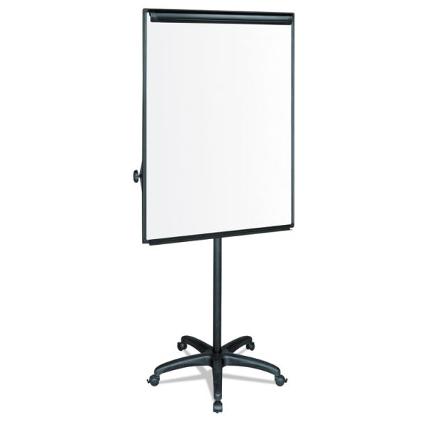 Silver Easy Clean Dry Erase Mobile Presentation Easel, 44" to 75.25" High - Image 2