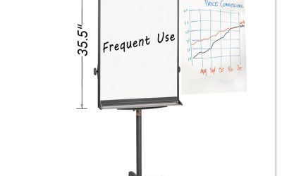 Tripod Extension Bar Magnetic Dry-Erase Easel, 69″ To 78″ High, Black/silver