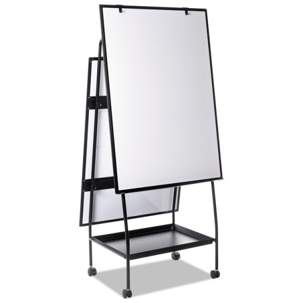 Creation Station Magnetic Dry Erase Board, 29.5 x 74.88, White Surface, Black Metal Frame - Image 6