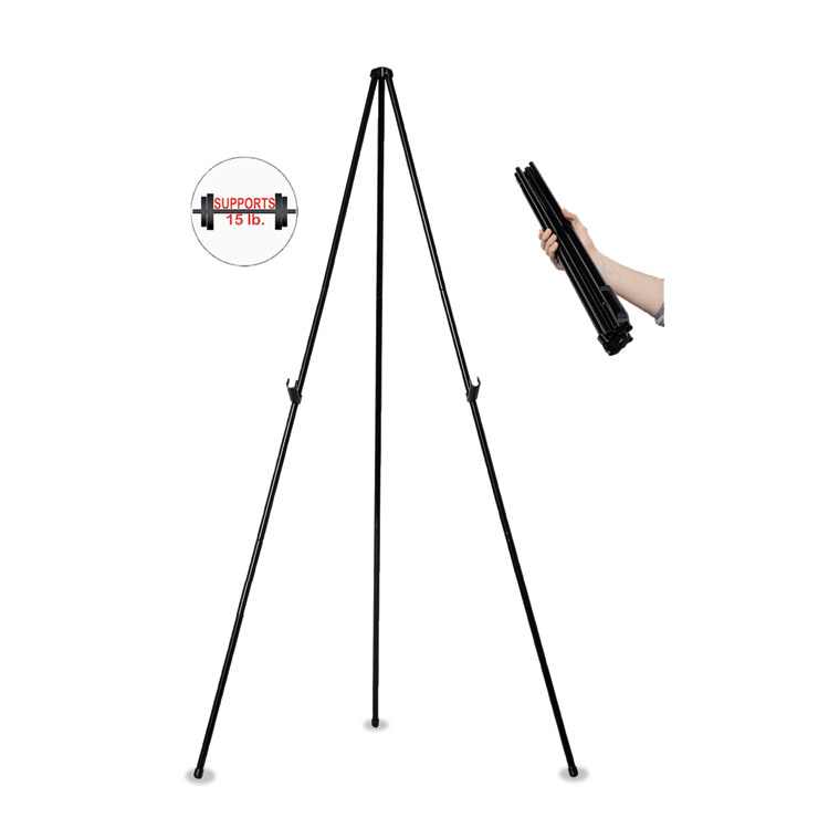 Instant Easel, 61.5" High, Black, Steel, Heavy-Duty - Image 2