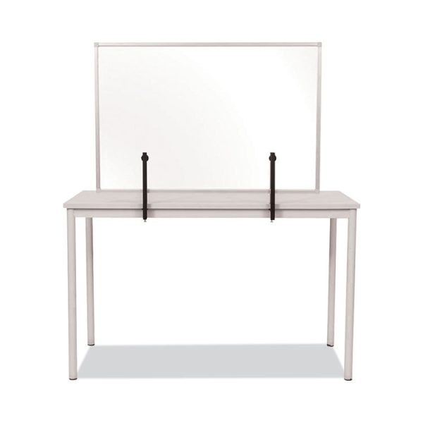 Protector Series Glass Aluminum Desktop Divider, 47.2 X 0.16 X 35.4, Clear - Image 5